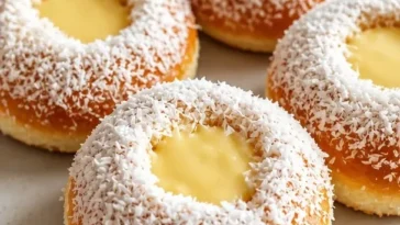 Klassische Schulbrötchen (Skoleboller) frisch gebacken auf einem Teller.