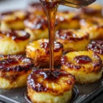 Mini-Ananas-Wendekuchen-Cheesecakes als tropisches Dessert