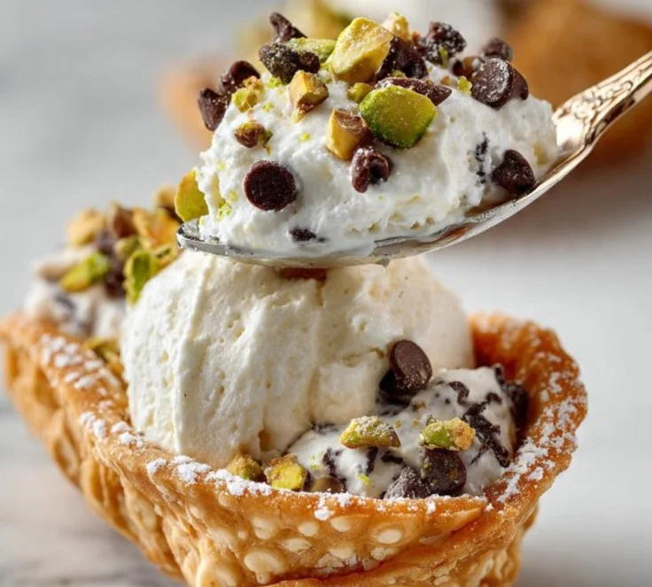 Mini-Cannoli-Tassen - leckere italienische Desserts in kleinen Portionen
