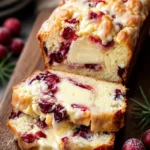 Weihnachtlicher Cranberry-Pfundkuchen mit Frischkäseglasur für festliche Anlässe