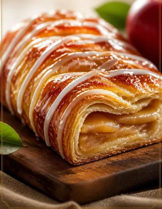 Leckerer Wisconsin Apfel Kringle, ein traditionelles süßes Gebäck.